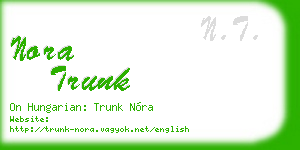 nora trunk business card