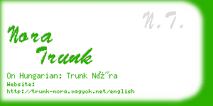 nora trunk business card